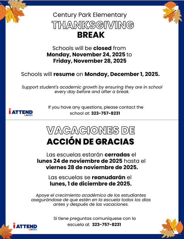 Thanksgiving Break Flyer