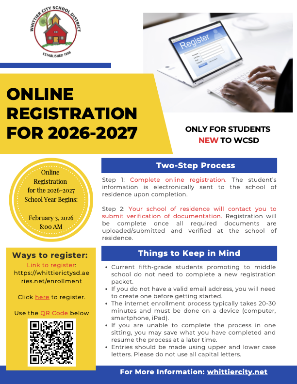 English registartion flyer