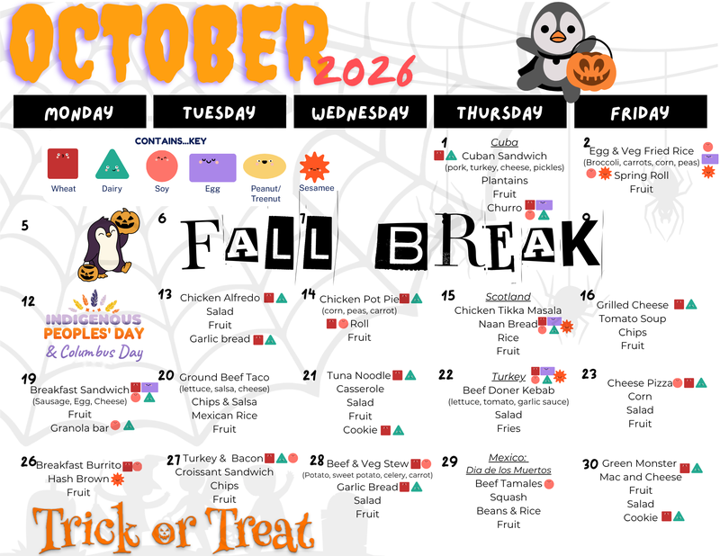 October Menu