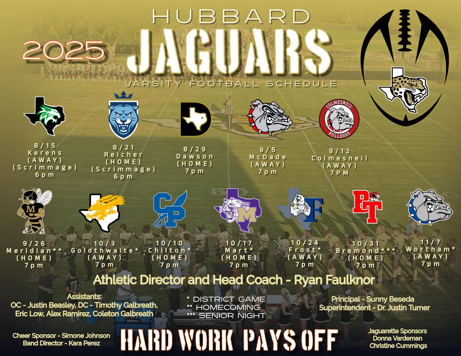 2025 Football Schedule