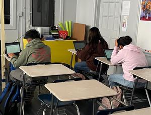 UIL students hard at work.