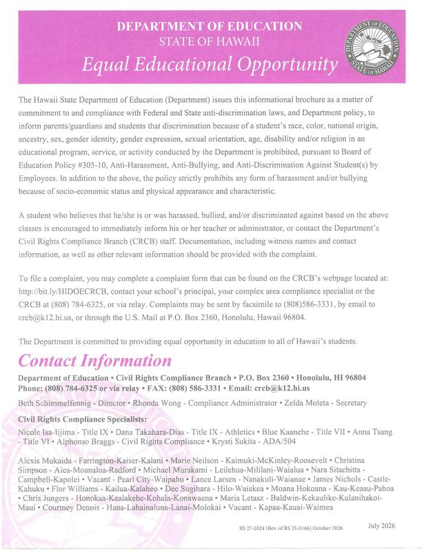Equal Opportunity Letter