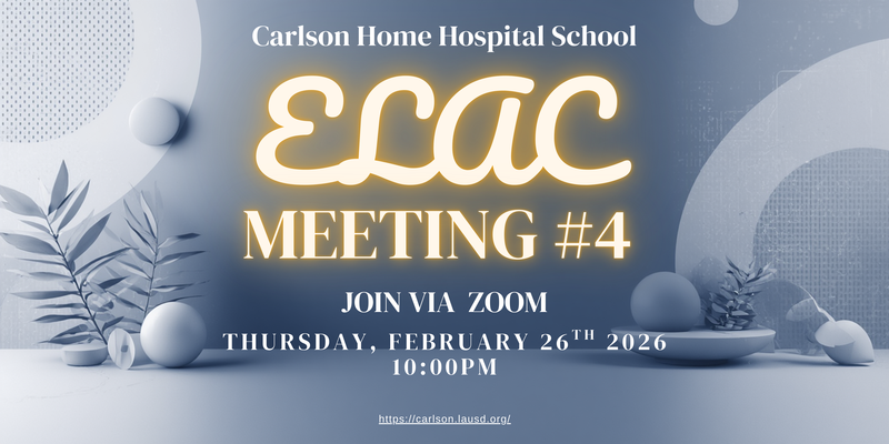 ELAC meeting #4 banner in gray