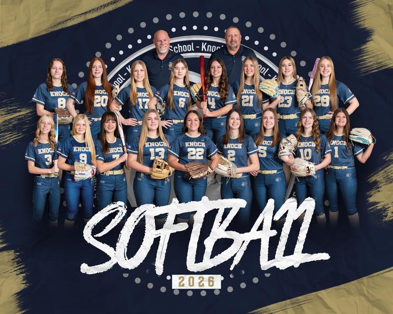 softball players in their uniforms in team photo