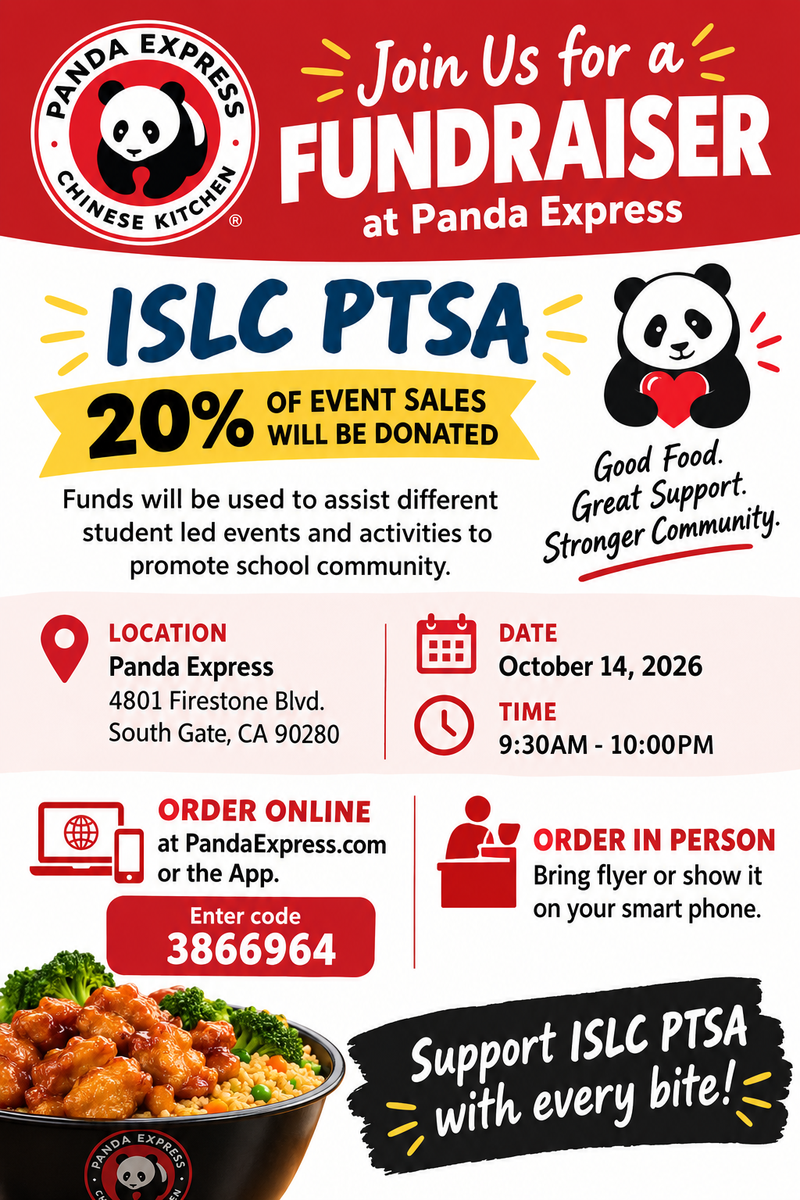 ISLC PTSA FUNDRAISER