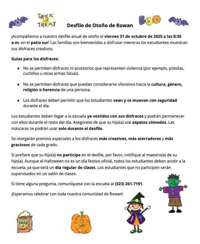 Costume guideline in Spanish