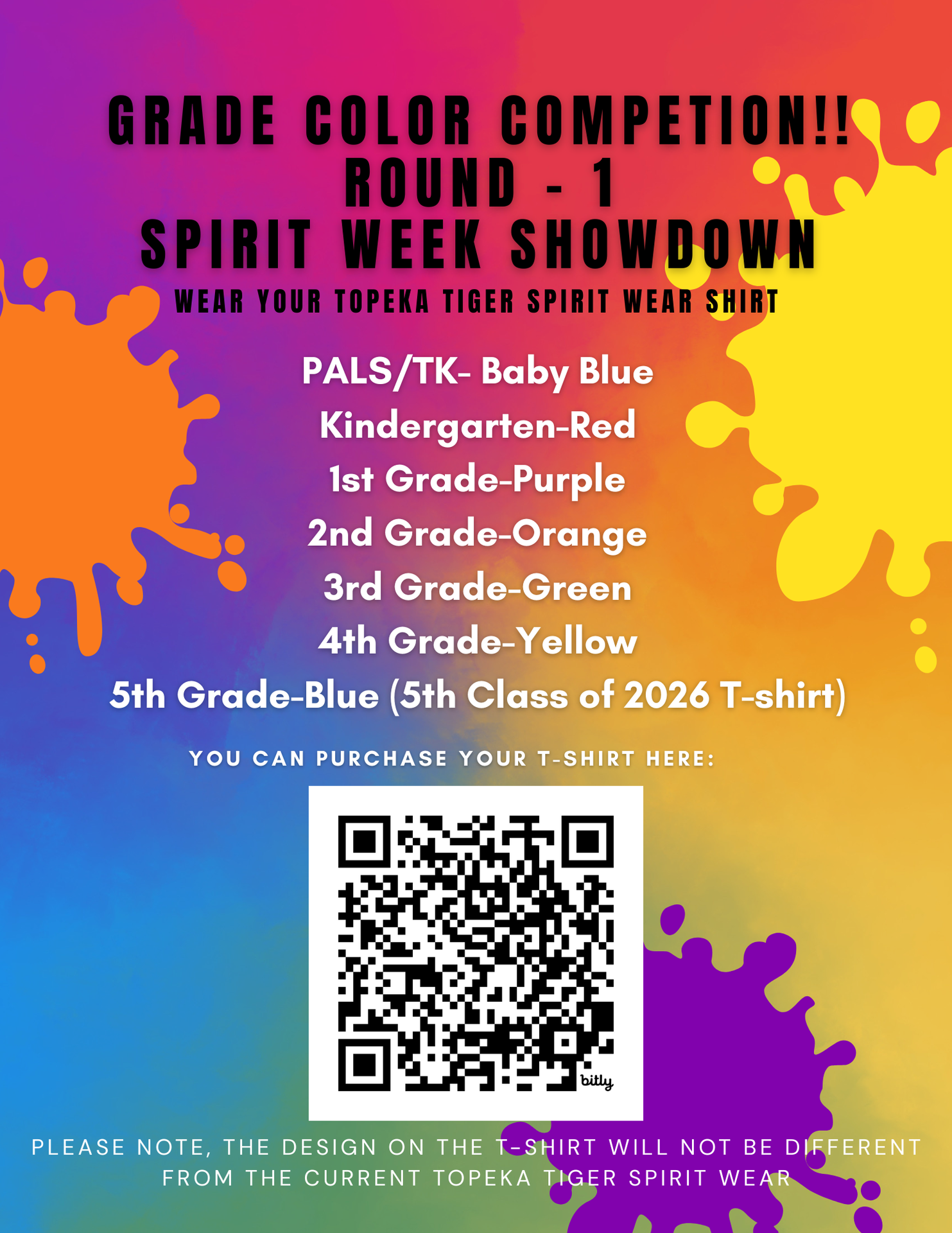 Spirit Wear Sale Fllyer