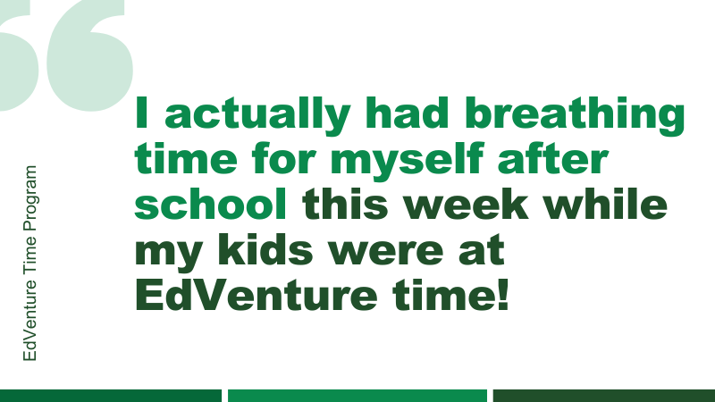 I actually had breathing time for myself after school this week while my kids were at EdVenture time!