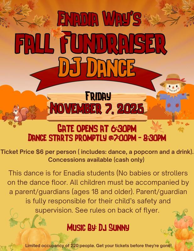 Enadia Way's Fall Dance Fundraiser 11/7/2025