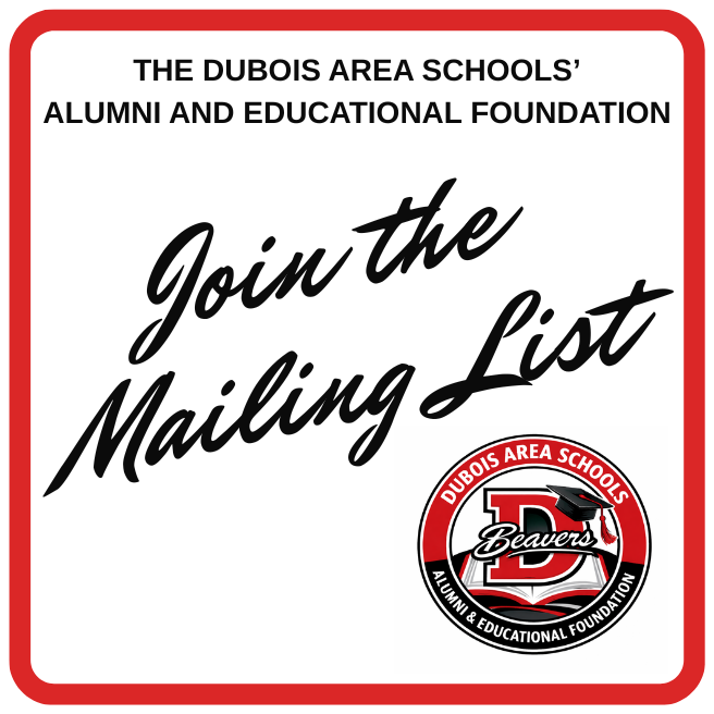 DuBois Area Schools' Alumni and Educational Foundation Logo and Join the Mailing ListGraphic