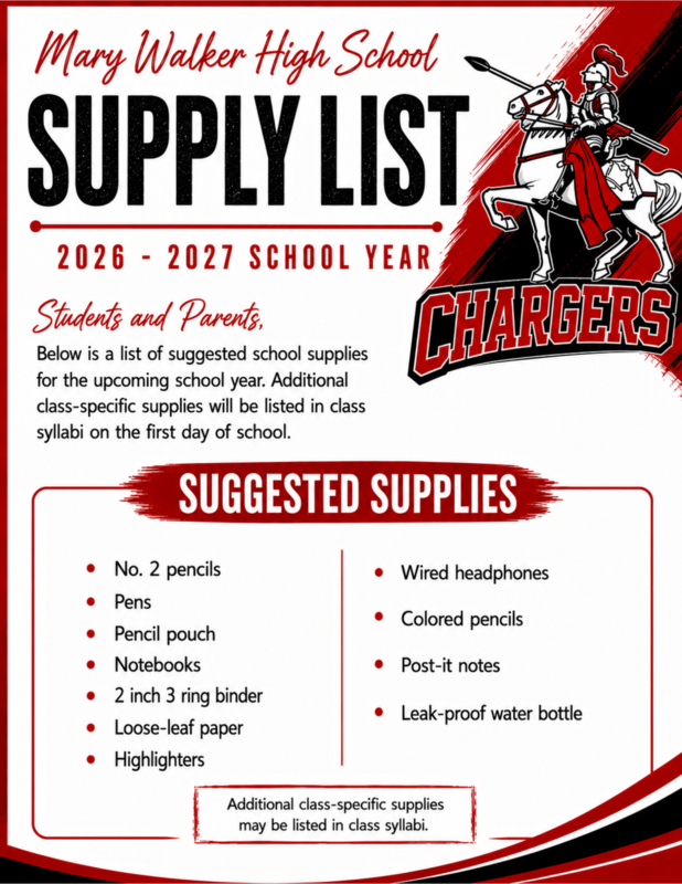 High School supply list