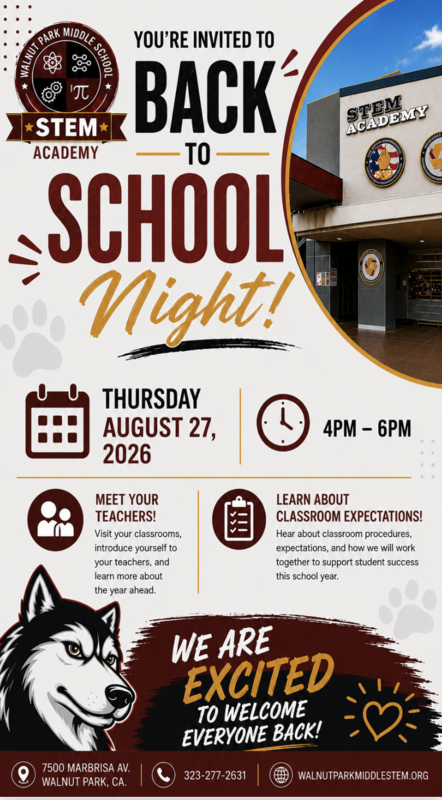 English Back to school Flyer