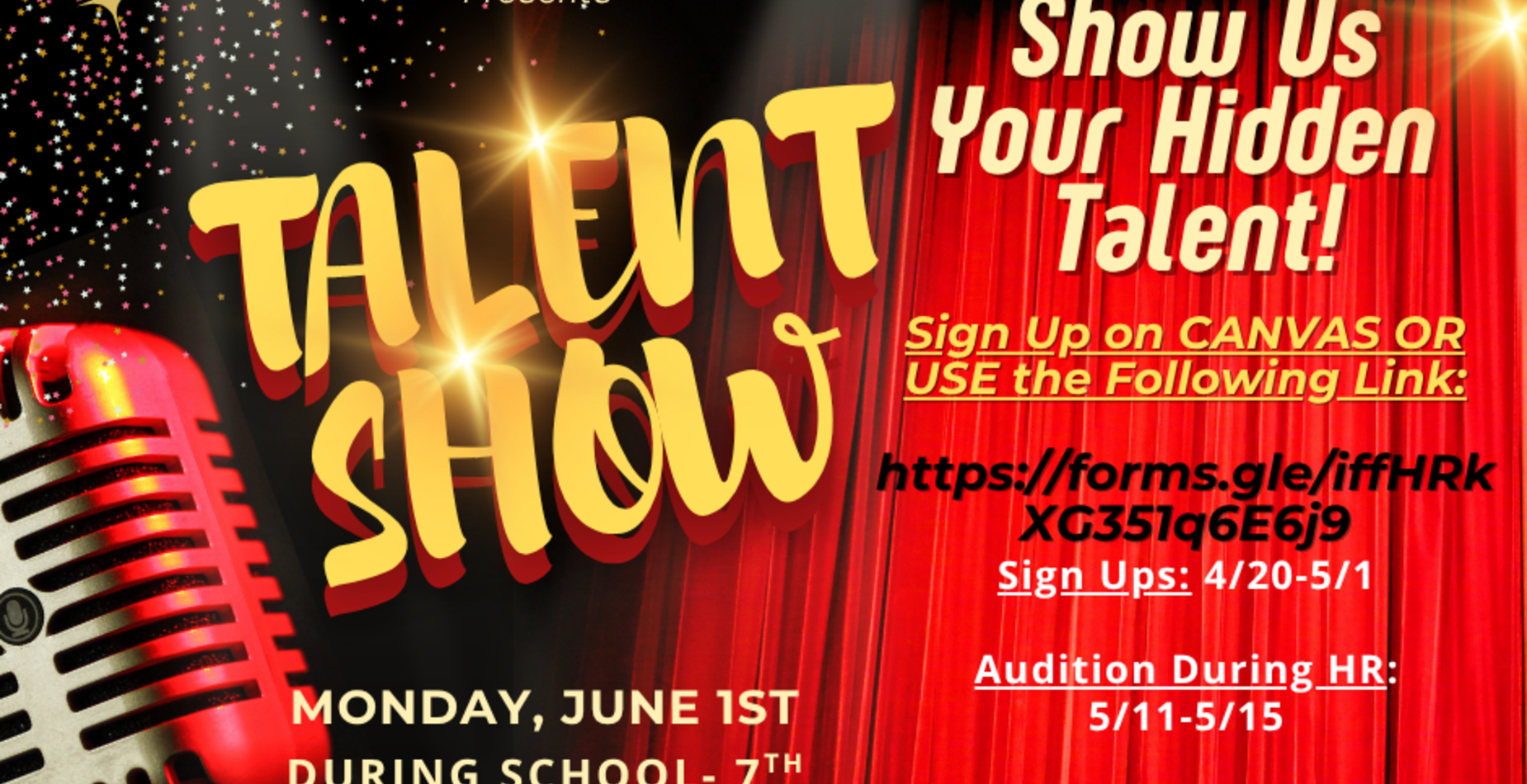 BMMS Talent Show Information