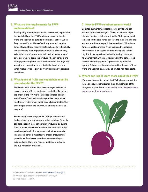 Page 2 Fruit and Vegetable Grant Information