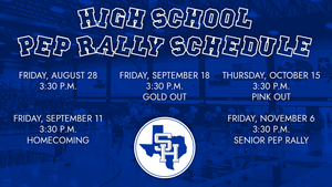 HS Pep Rally Schedule