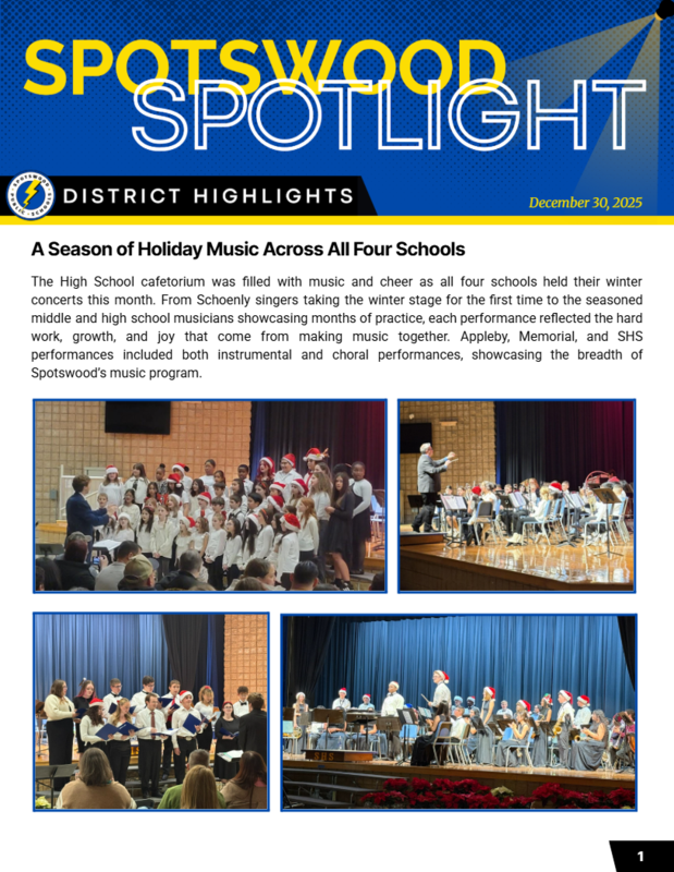 Spotswood Spotlight December 30, 2025 Featured Photo
