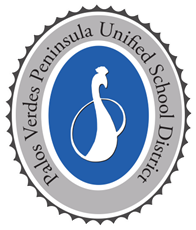 blue and white peacock crest logo for PVPUSD