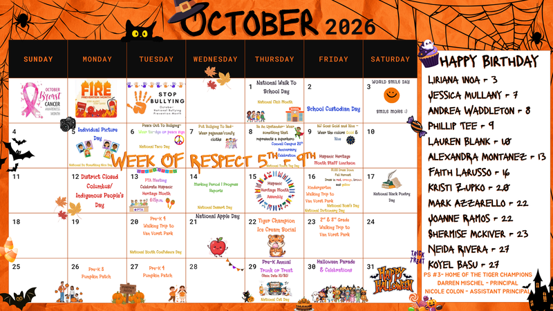 October 2026 Calendar Featured Photo