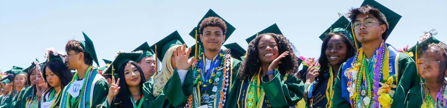 Group of diverse graduates