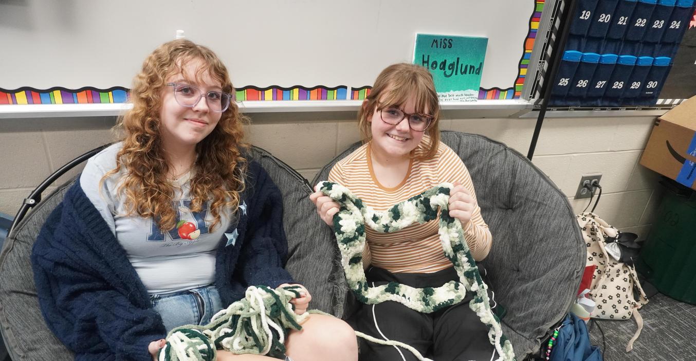 TKMS students enjoy working on crochet projects.
