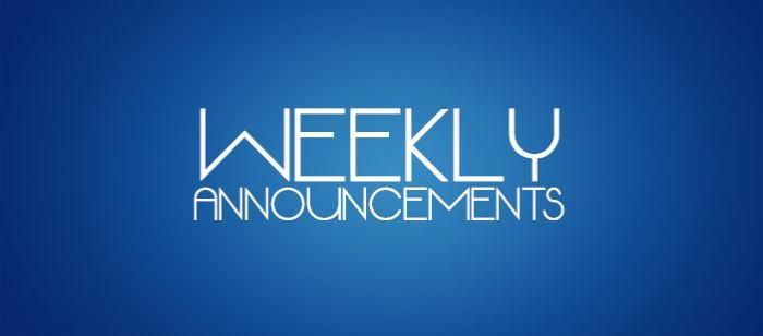 Annoucements