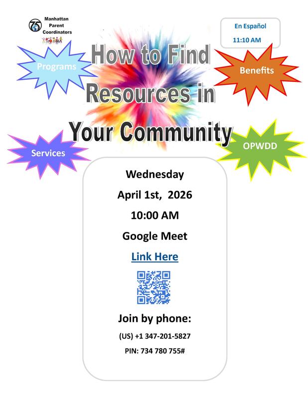 Flyer that contains information about how to find resources - English
