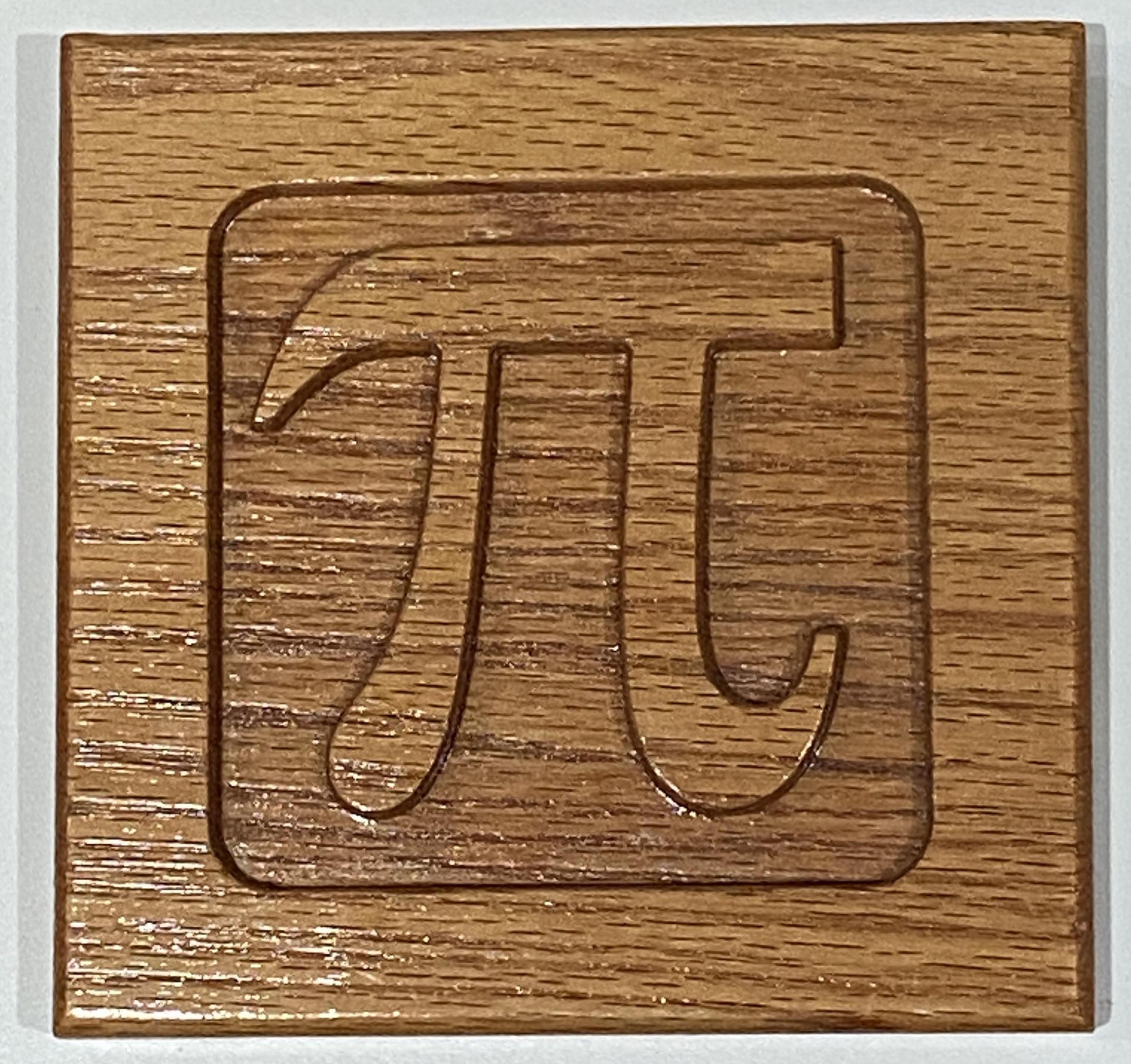 wooden pi plaque