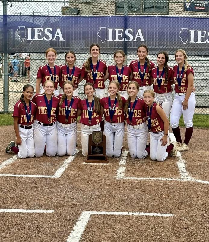 Softball Team Poses After 3rd Place Game