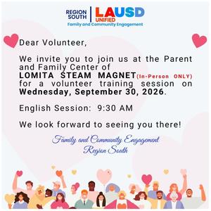 Volunteer Training 9-30-26