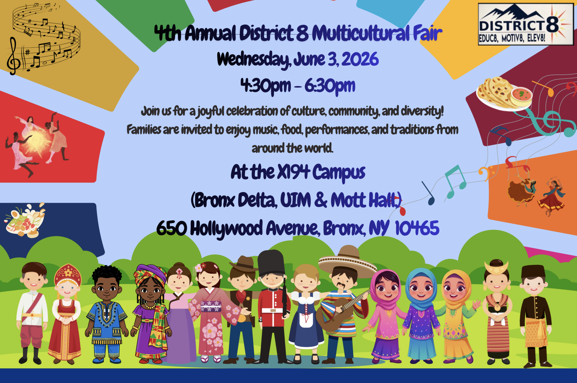 4th Annual District 8 Multicultural Fair Flyer 2026