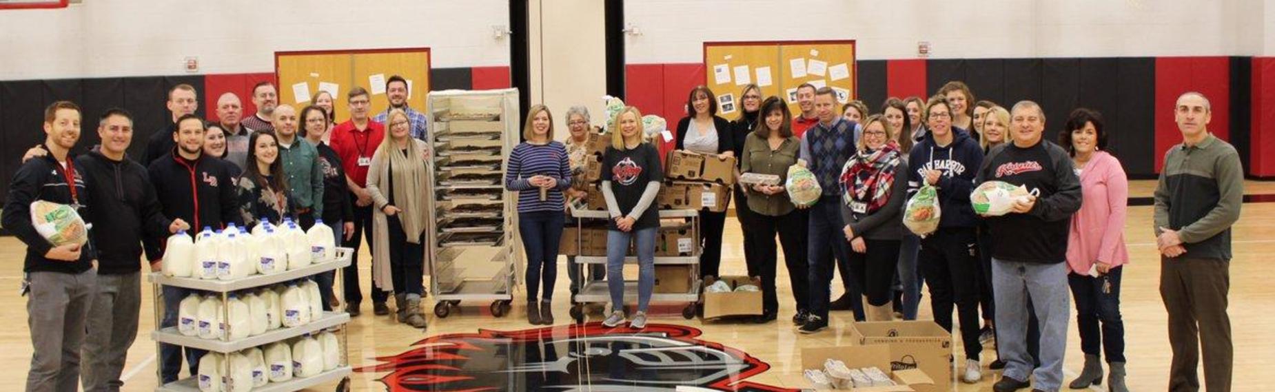 Thanksgiving donations from staff
