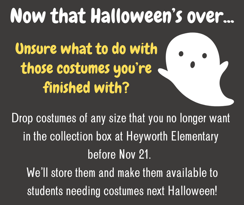 Donate Costumes To HES! Reuse, Reduce, Reboo! Featured Photo