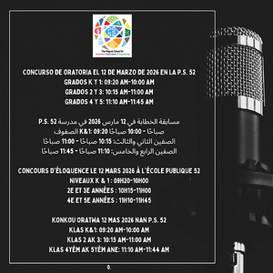 flyer for oratorical contest multiple languest