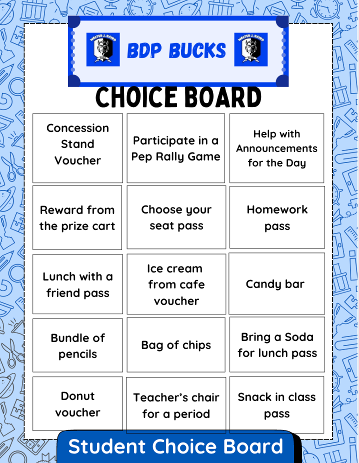 Student Choice Board