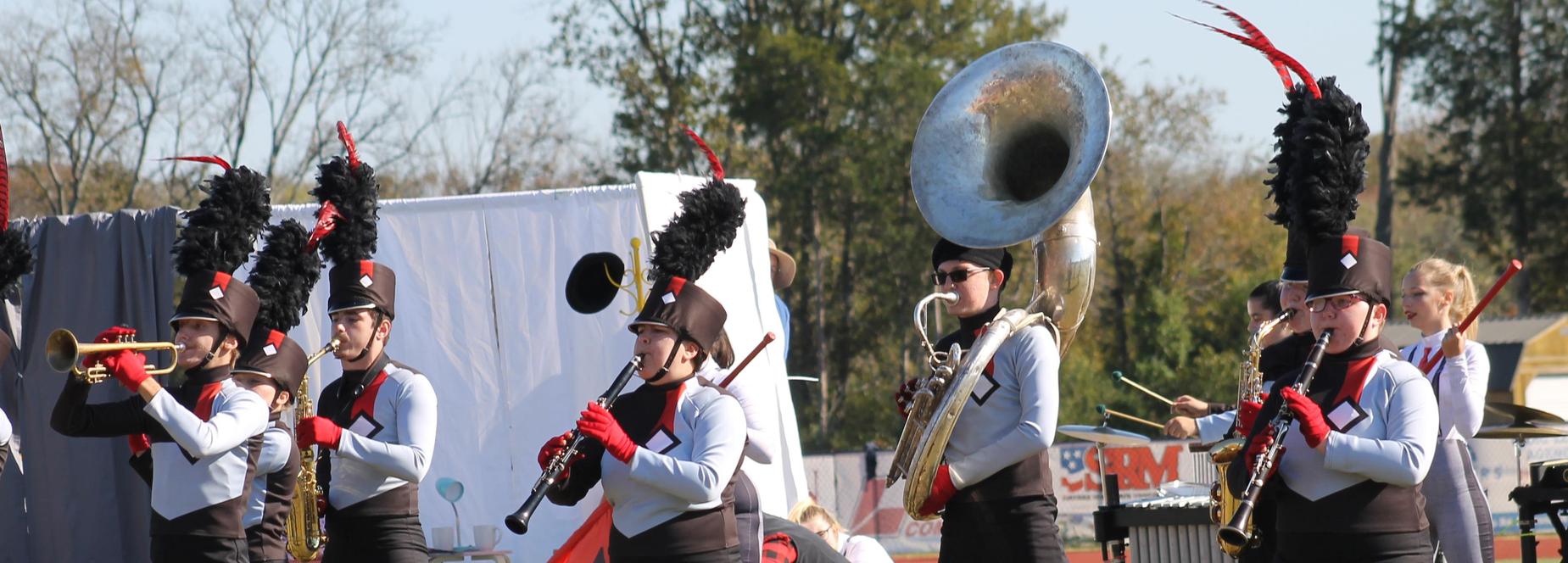 The Cheatham County Central High School band performs at the Division II State Band Championship.