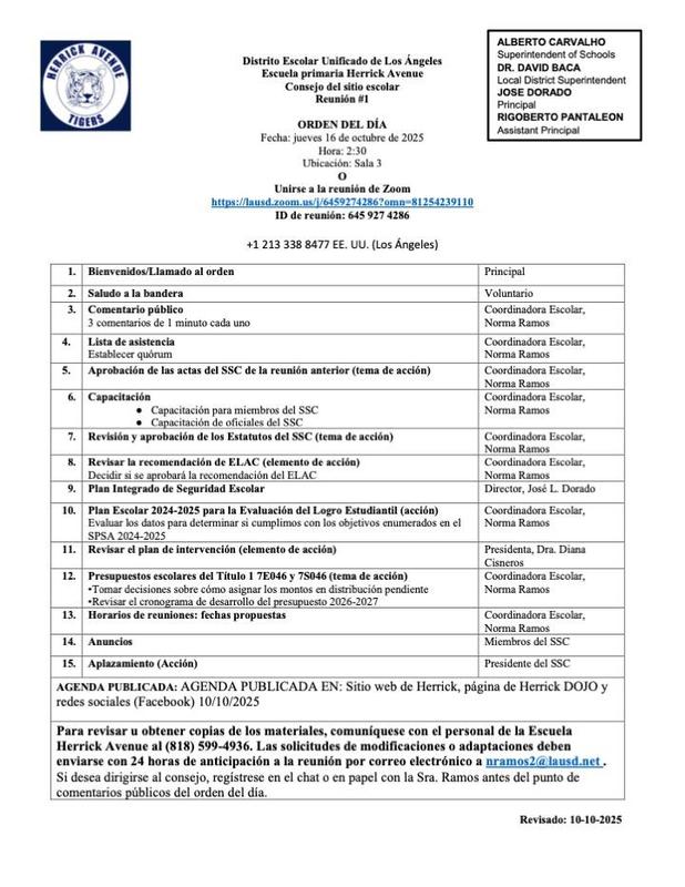 Agenda