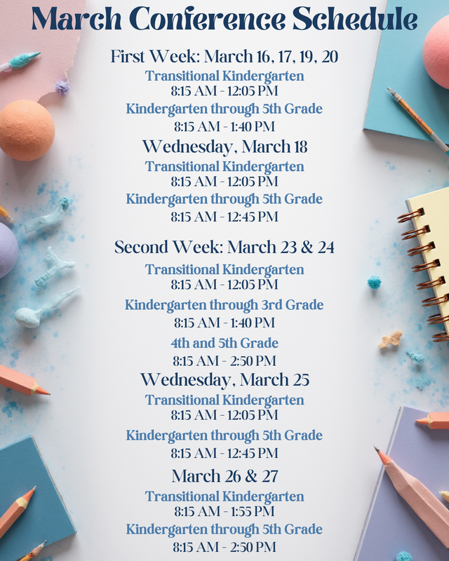 Spring Conferences - March 16th - March 24th Thumbnail Image