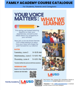 Family Academy Session Flyer
