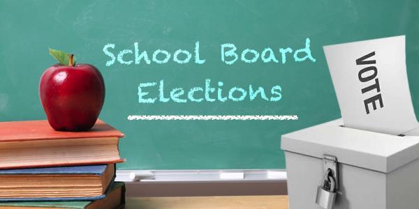 School Board Elections written on a chalkboard