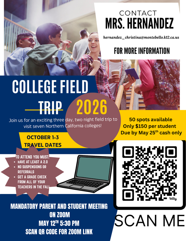 college field trip flyer