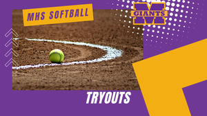 promo graphic - MHS softball tryouts