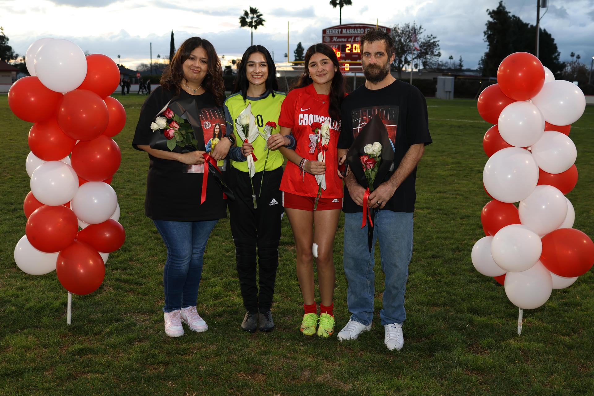 seniors posing with their escorts
