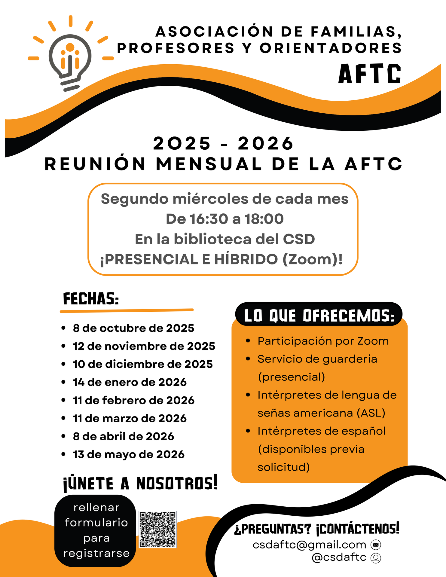 Meeting Schedule in Spanish