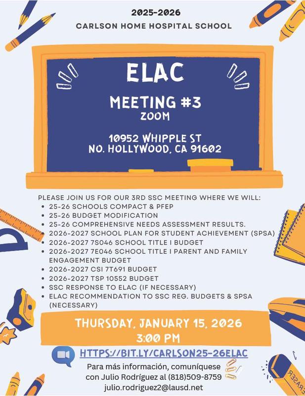 ELAC flyer in english