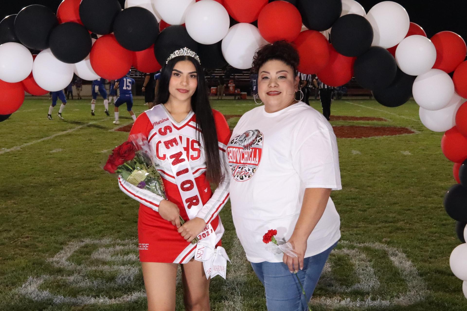 seniors and their escorts celebrating senior night