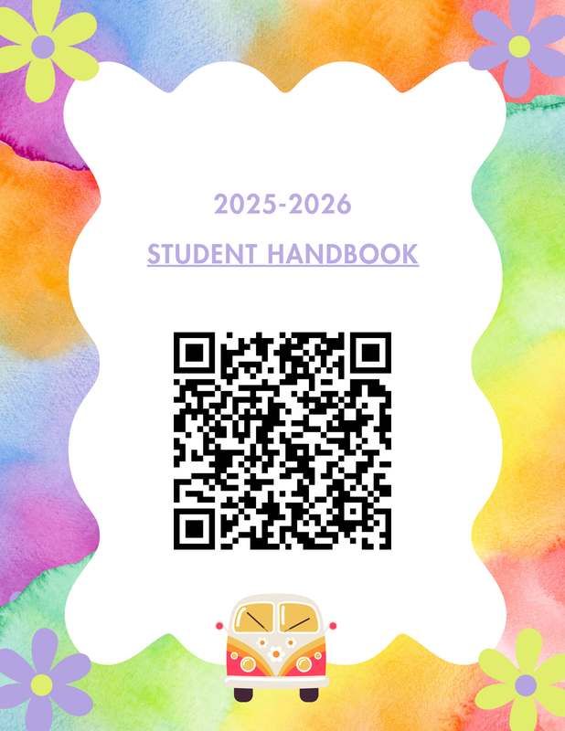 Student Handbook link and QR code