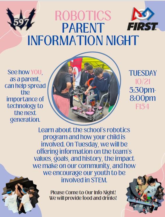 6th - 12th Grade Robotics Information Night Featured Photo