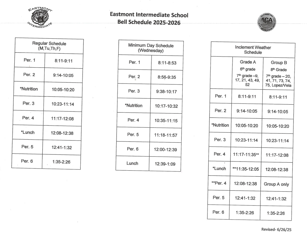 Eastmont Bus Schedule 