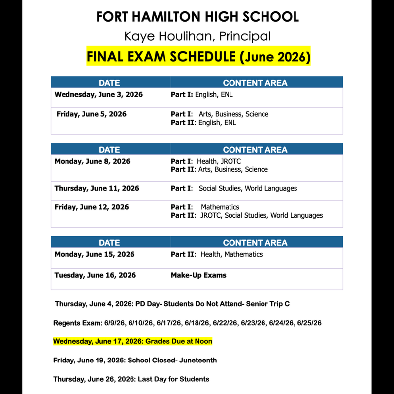 Spring 2026 Final Exam Schedule Featured Photo