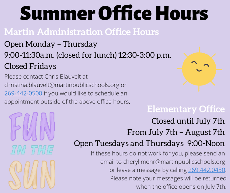 Summer Office Hours